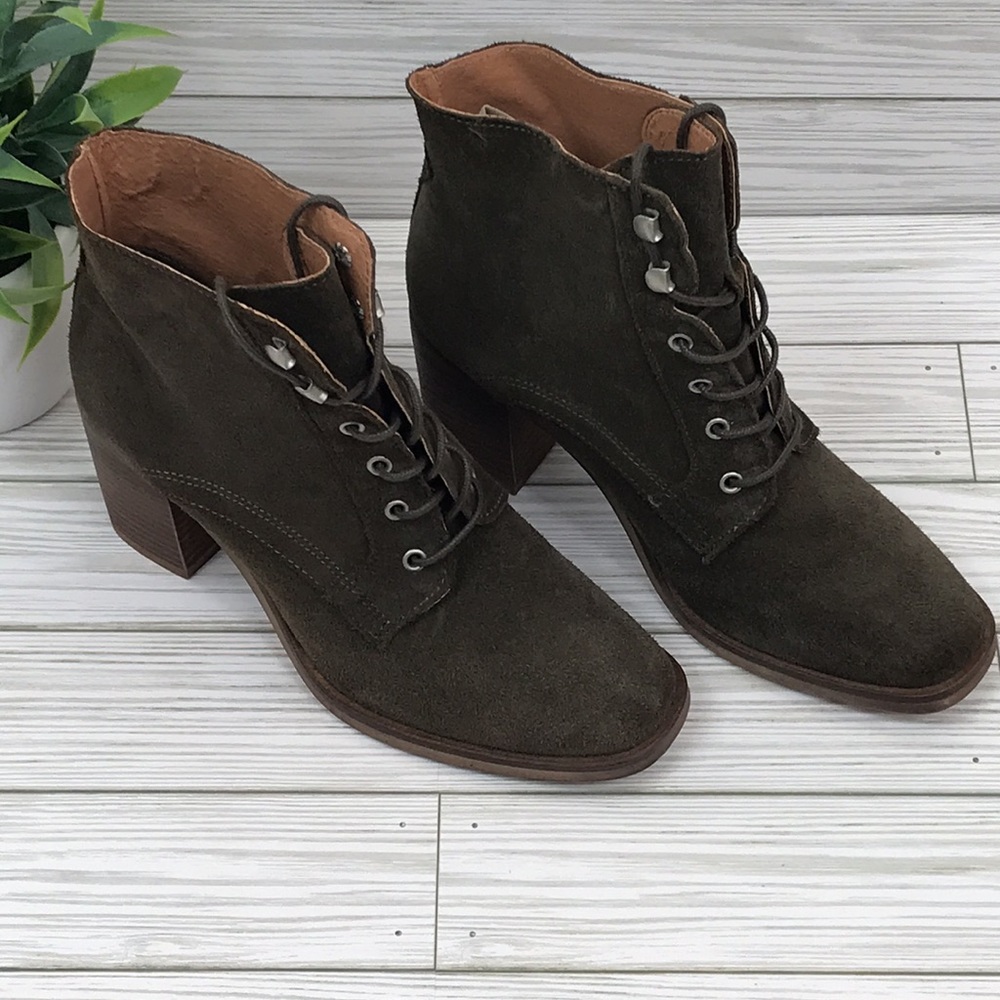 Steve Madden Jamess Women’s Leather Suede Lace Up Boots Size 6